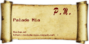 Palade Mia névjegykártya